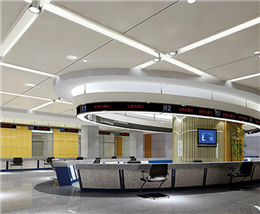 Indoor aluminum veneer ceiling and curtain wall